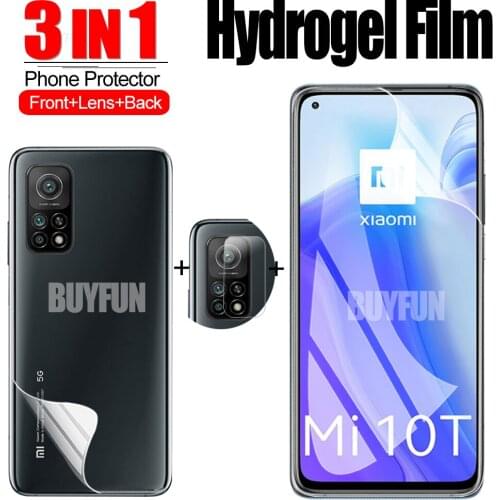 3-in-1 Hydrogel Film For Xiaomi 10T Pro Screen Protector Camera Protective Glass For xiaomi 10t lite 10 xiomi screen Lens film