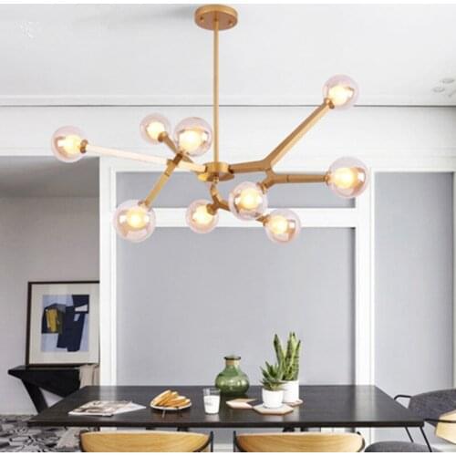 5/9/12 Modern Led Gold Black Hanging Lights Fixtures Chandelier Lighting For The Bedroom Living Room Kitchen Home lighting G9