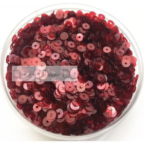 50g(5000pcs) 4mm Transparent Red Color Flat Round Loose Sequins Paillettes Sewing Wedding Crafts Confetti Decoration