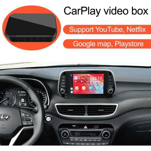 Car Apple CarPlay YouTube Netflex Video Bluetooth GPS Navigation AI Box,for Hyundai Accent Santa Fe Elantra Tucson Sonata Azera