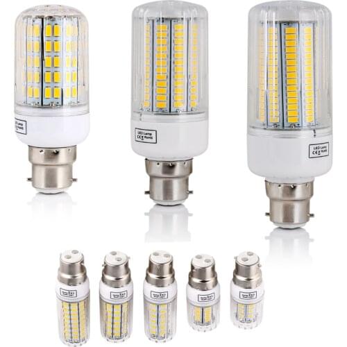 B22 Bayonet 5730 SMD 12W 15W 20W 25W 30W LED Corn Light Bulbs AC 220V Bright White Cool Warm Lamp Home Lampada Ampoule Bombillas