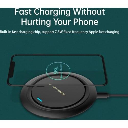 15W Qi Wireless Charger for iphone 12 11 pro max xs Induction Fast Wireless Charging Pad for Samsung S10 S9 S8 Mini Portable Pad