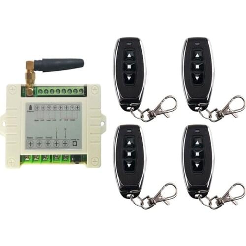AC 220V RF 2CH 2 CH 10A Wireless Remote Control Switch Receiver +Transmitter For Tubular Motor Garage Door Projection Screen