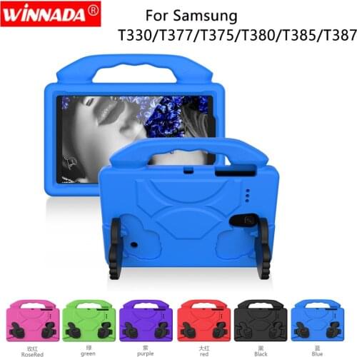 For Samsung T380 T385 Case Kids Tablet excellent shock proof EVA Hand-held Stand Cover for Galaxy Tab A 8.0 T387 T377 T375 T330