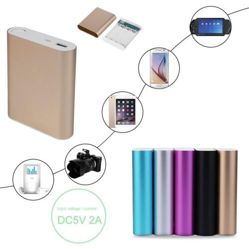1PC Large Capacity USB External Backup Battery Charger 4*18650 Battery Power Bank Case For Phones Charging