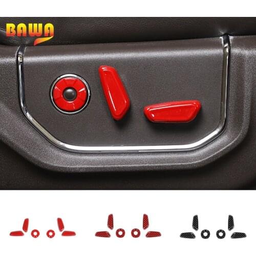BAWA Car Electric Seat Switch Adjustment Button Decoration Cover Stickers For Ford F150 2015 2016 2017 2018 2019 2020 2021