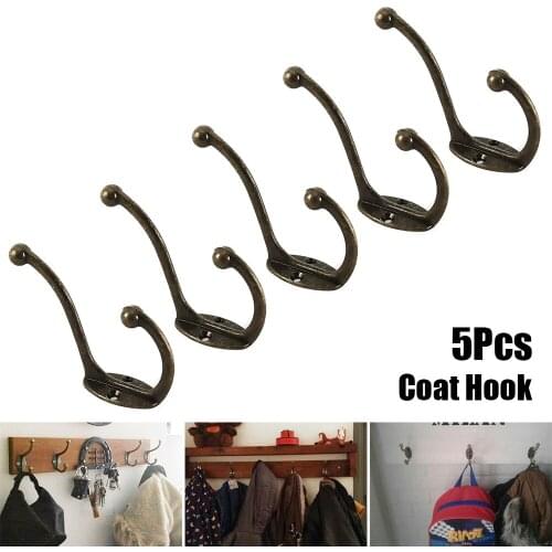 Everso Wall Hook for Clothes Zinc Alloy Door Vintage Coat Hat Bag Towel Hanger Bathroom Antique kitchen organizer home holder
