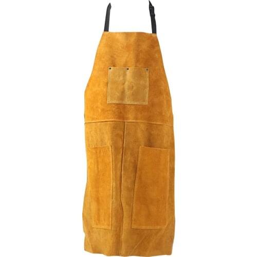 Artificial Leather Welder Blacksmith Apron Heavy Duty Flame Retardant High Temperature Resistant Welding Work Clothing Tools