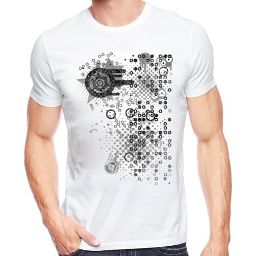 Retro Halftone Abstract Circles and Dots Printed T Shirt Summer High Quality Geometric T-Shirt Mens Hipster Cool Male Tops