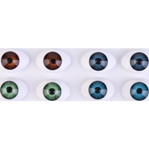 10pairs / lot 16×23MMBJD Doll Acrylic Eyes For Reborn Doll 4Colour Brown Green Grey Bule Color Eyeball For Blyth Dolls Accessory
