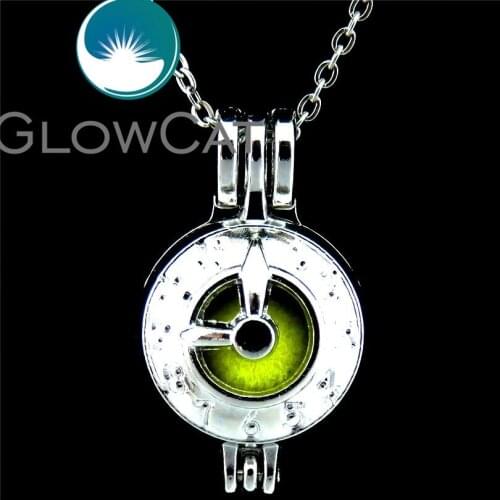 GLOWCAT LL600 Girl Kids Locket Necklace Metal Clock Beads Cage Aromatherapy Perfume Diffuser Pearl Jewelry