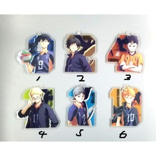Haikyuu Anime keychain Oikawa Tooru Kozume Kenma Kuroo Tendo Satori Koutarou Hinata Acrylic strap/mobile phone strap D194