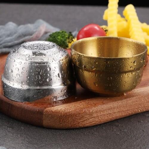 Korean Sake Cup 304 Stainless Steel Golden Liquor Cup Restaurant Shochu Cup Liquor Cup A Cup of Tea Cup