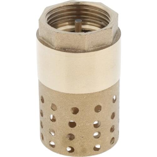 Brass Foot Valve Check Valve With Holes Strainer Filter DN25 1Inch, All corners are carefully polished and do not hurt hands