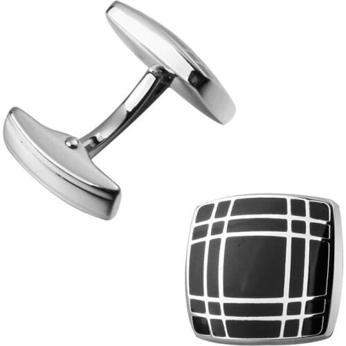 KC fashion black box Cufflinks high-quality copper material Mens Long Sleeve Shirt Cufflinks Wedding Gift