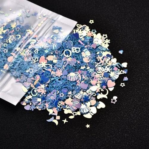 10g/Pack Mix Star Shell Sequin Heart Glitter Filling For DIY Epoxy Resin UV Resin Jewelry Making Decoration Supplies