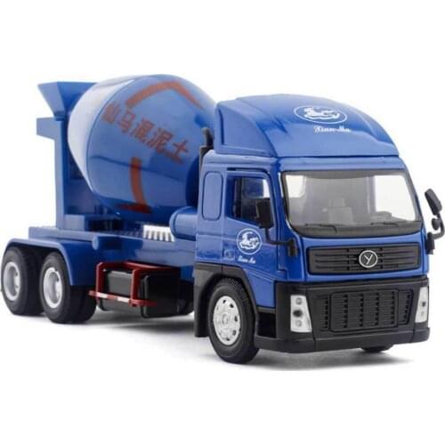 New product 1:50 alloy pull back concrete mixer truck model,high simulation engineering cement truck toy,free shipping