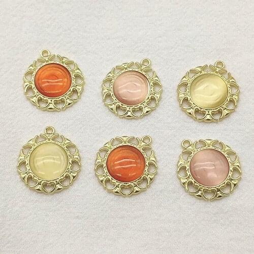 New Arrival! 23x21mm 100pcs Zinc Alloy Round Charm For Handmade Necklace Earring Parts DIY Jewelry Accessories,Jewelry Findings