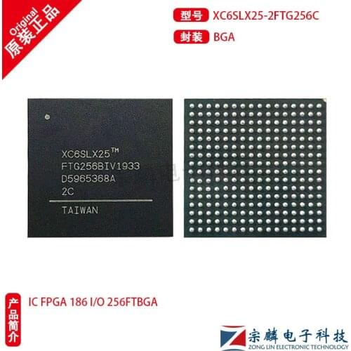 The new and original XC6SLX25-2FTG256C BGA256 programmable gate array logic chip XC6SLX25