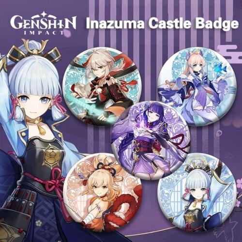 Online Game Anime Genshin Impact Brooch Boys Girls Cosplay Badges For Clothes Backpack Decoration Pin Jewelry