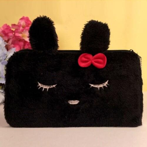 Plush Animal Bear Pencil Cases for Kids Gift Kawaii Panda Pen Bag Stationery Pouch School Office Supply Pen Bag Box