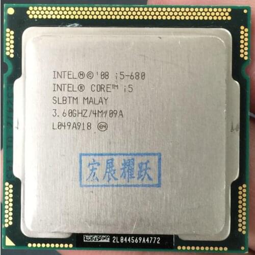 Intel Core i5-680 I5 680 Processor CPU (4M Cache, 3.6 GHz) LGA 1156 100% working properly Desktop Processor