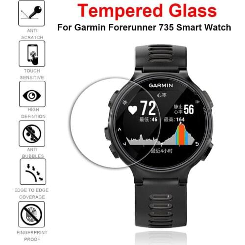 3Pcs/Lot Clear Tempered Glass For Garmin Forerunner 735 SmartWatch Screen Protector Ultra Thin Explosion-proof Protective Film