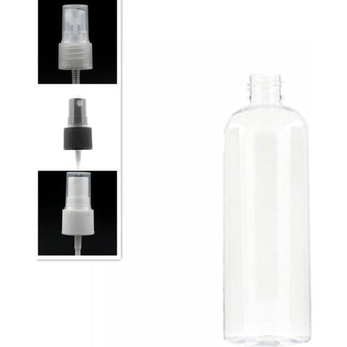 300ml empty plastic bottle, clear pet bottle with white/black/transparent fine mist sprayer