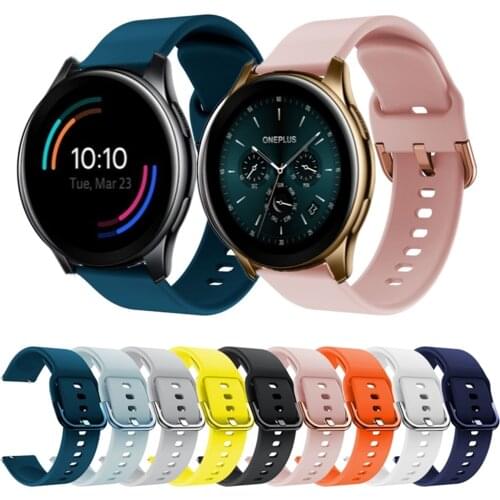 Silicone Wrist Strap For OnePlus Watch 46mm Replacement Bracelet For Samsung Galaxy Watch Active 2 Gear Sport S3 Smart Watchband