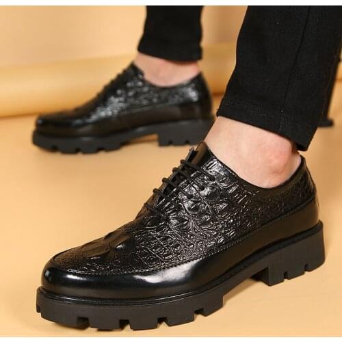 Chaussure homeme luxury fashion wedding business shoes mens Oxford dress shoes mens thick soled inner height increased by 6cm