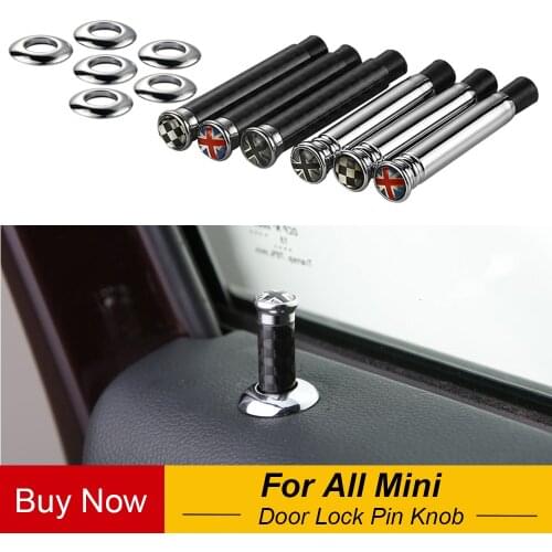 Carbon Fiber Door Lock Pin Knob for Mini Cooper S One JCW Clubman Countryman R55 R56 R57 R58 R59 R60 R61 F56 F55 F60 Car Styling