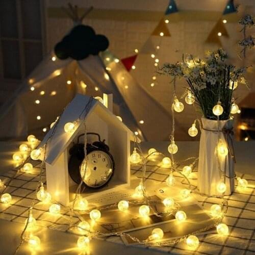 Crystal Globe Ball USB/EU/US Plug Fairy String Light Outdoor Landscape Lamp Festival Holiday Lantern 20LED Romantic Garden Decor
