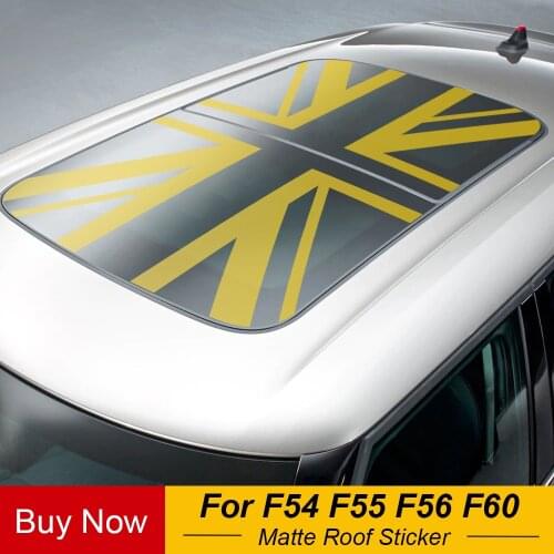 Car Styling Union Jack KK Sunroof Sticker Roof Decals DIY Decoration For MINI Cooper One S Clubman F54 F55 F56 F60 Countryman