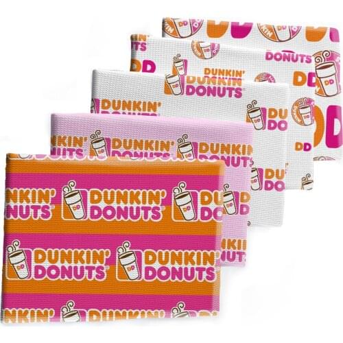 Bullet Fabric Printed Donut Pattern Food Polyester Stretch Cloth 50*145cm for DIY Craft Dress Sewing Bag Pillow Supplies