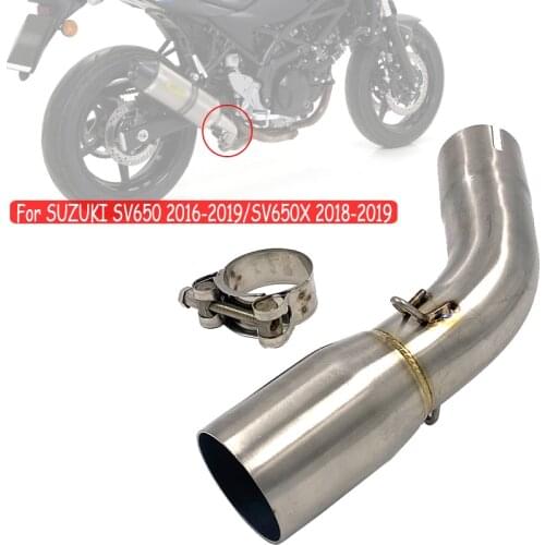 SV650 2016- Muffler Exhaust Escape Connection Middle Link Pipe Modify Slip On 51mm For SUZUKI SV650 2016 2017 2018 2019 SV 650 X