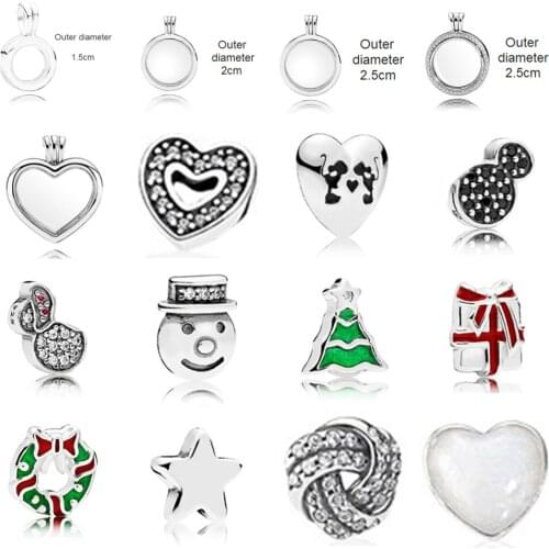 NEW 2021 100% 925 Sterling Silver Floating Small Box Of Beads Necklace Women Fit DIY Original Bracelet Fshion Jewelry Gift