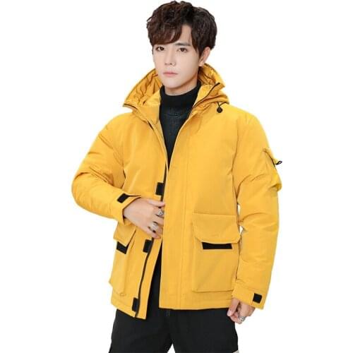 Winter New Style White Duck down Thick Warm Korean-style Mens down Jacket Teenager Popular Brand MenS Wear