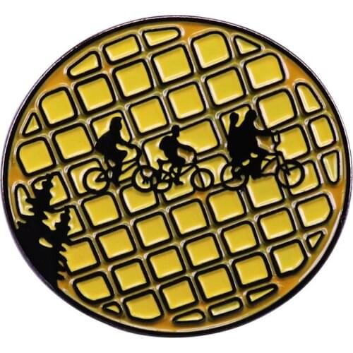 Stranger Things bikes lapel pin Eleven waffle eggo supernatural fans flair addition