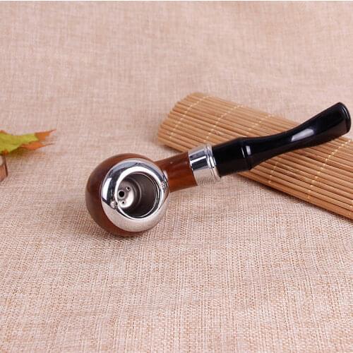 1 Pcs Wood Smoking Pipe Handmade Tobacco Pipe Portable Herb Tobacco Pipes Grinder Smoke Best Gift for Smoker