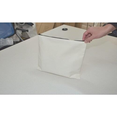 10pcs 30*24cm White cotton canvas cosmetic bags DIY women blank plain zipper makeup bag phone clutch bag