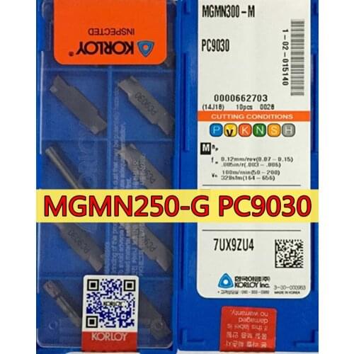 100% original MGMN250-G PC9030 50pcs KORLOY Carbide insert Processing: stainless steel