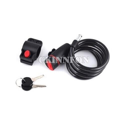 100Pcs/Lot Universal Anti-Theft Bike Bicycle Lock Stainless Steel Cable Coil For Castle Motorcycle Cycle Bike Security Lock