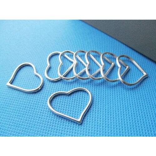 100pcs Antique Silver tone/Antique Bronze Heart Frame Connector Pendant Charm/Finding,for Bracelet,DIY Jewelry Accessory