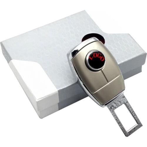 1x Vehicle Seat Belt Extender Car Logo Safety Buckle Clip for Skoda/SSangyong/Chevrolet/Chery/Lexus/Subaru/Dacia/Volvo/Jaguar