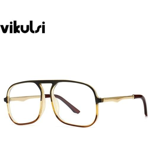 2021Gradient Square Transparent Glasses Frame Anti Blue Radiation Eyewear Ofice Men Lady Vintage Computer Glasses Spectalces