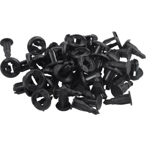 25 Pcs Plastic Push in Car Bumper Fender Door Rivets Clip 10mm Hole