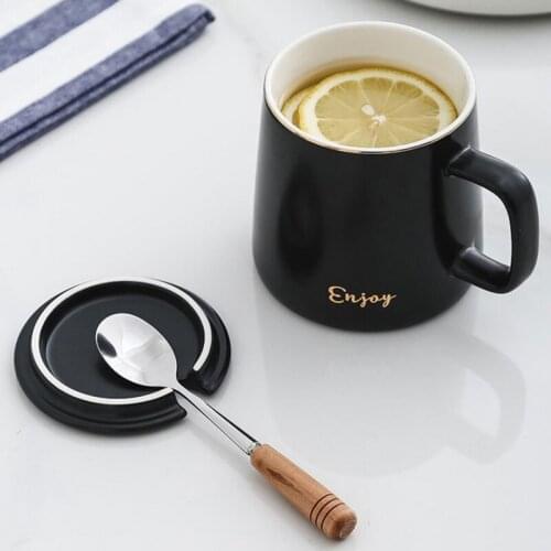 3pcs Couple Personality Water Cup With Lid Spoon Coffee Mug Milk Juice Cup Home Office Best Gift For Festival
