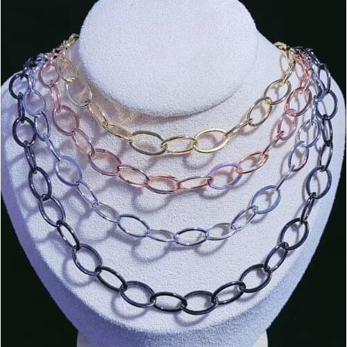 5 meters Eye shape Link chain necklace accessories high quality necklace accessories for jewelry making 50774