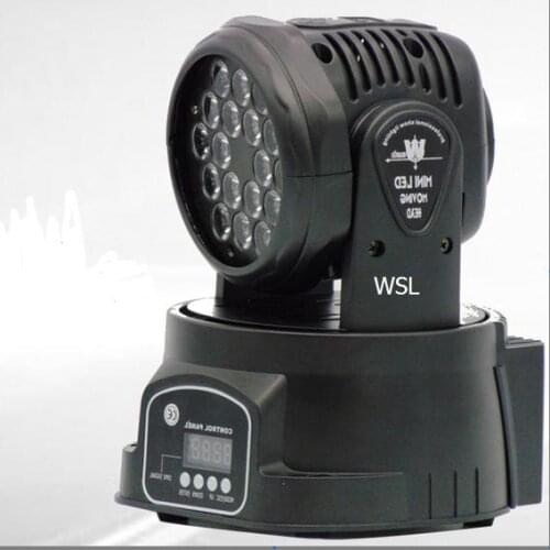 8pcs/lot Hot mini movinghead rgb dmx 18*3W led moving head factory directly sale
