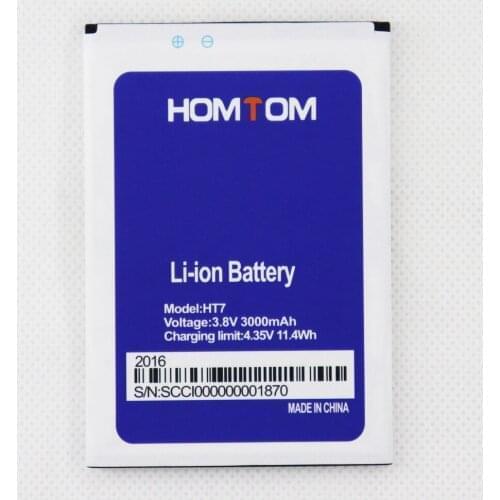 ISUNOO 3000mAh HT7 Battery For Homtom HT7 HT7 Pro Mobile phone battery